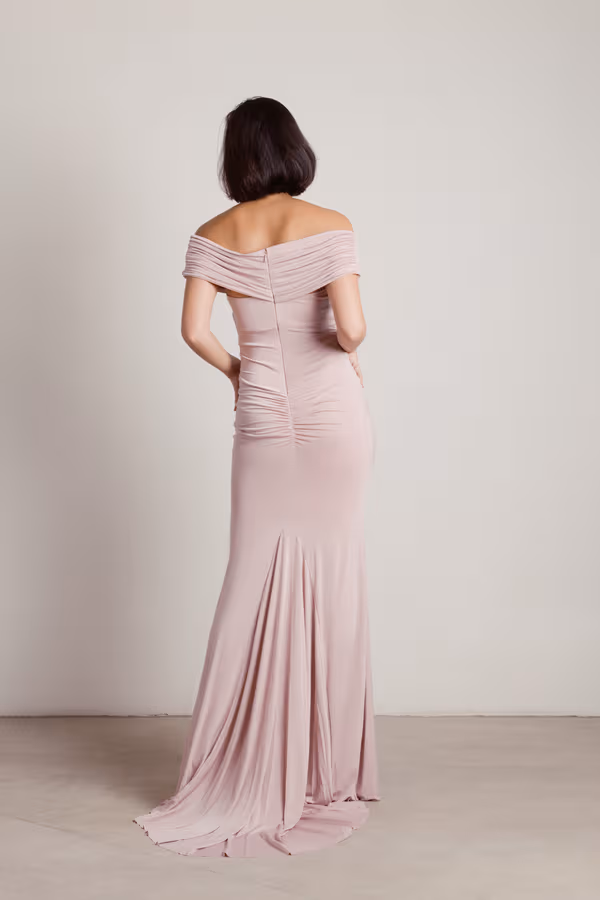 Fall For Me Off The Shoulder Mermaid Maxi Dress - Emerald