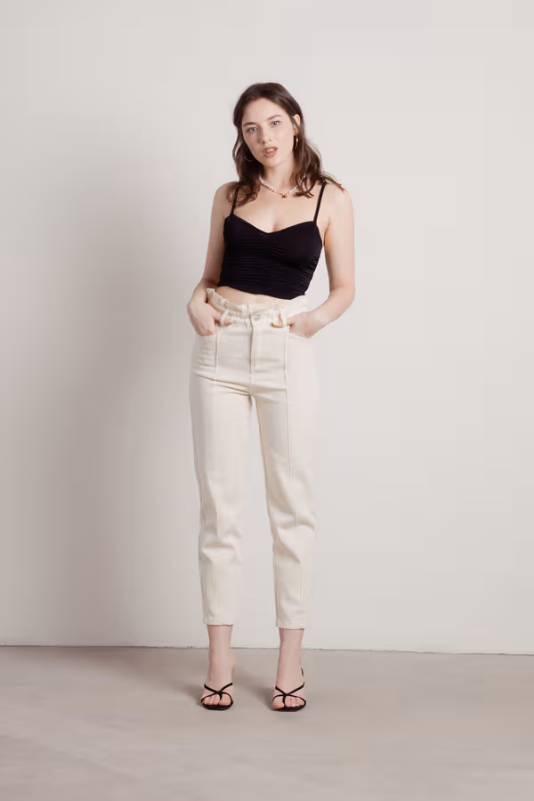 All The Money Crop Top - Black