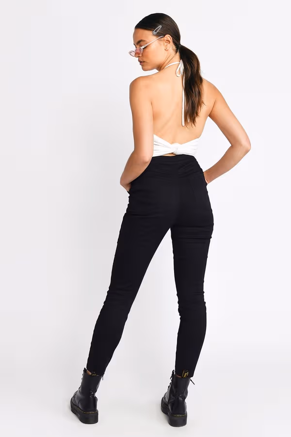 Lars High Waist Pants - Black