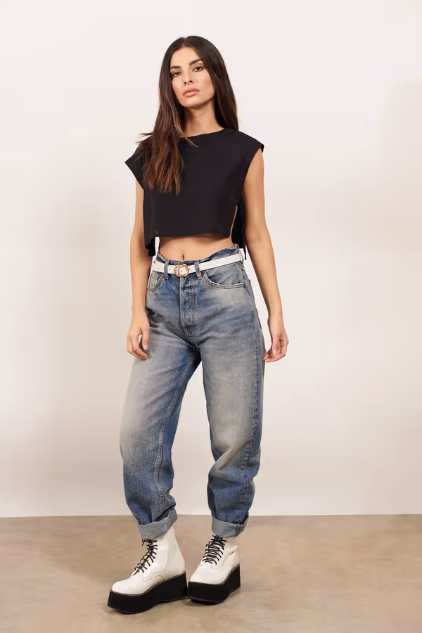 Unbothered Tank Top - Black