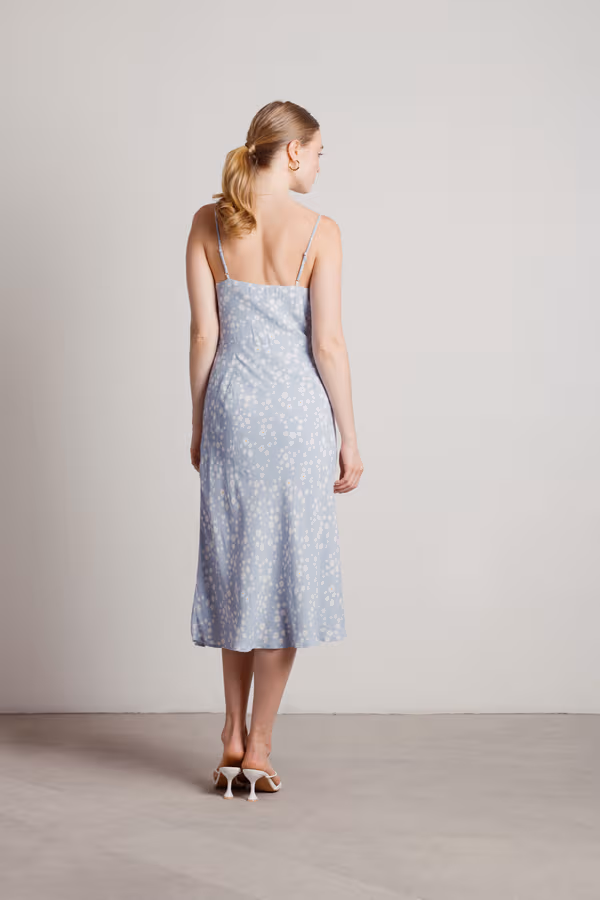 Nadia Floral Cami Midi Dress - Lime