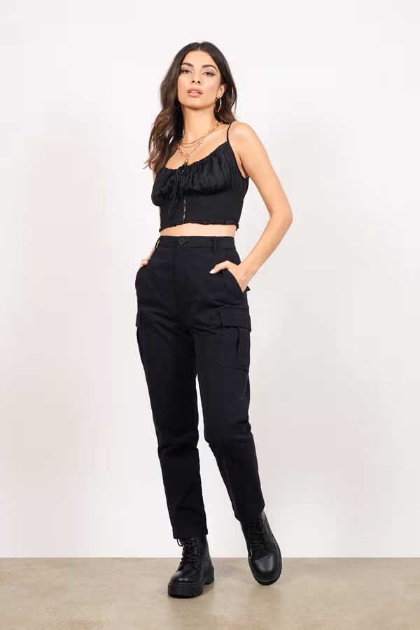 Best Regards Crop Top - Black