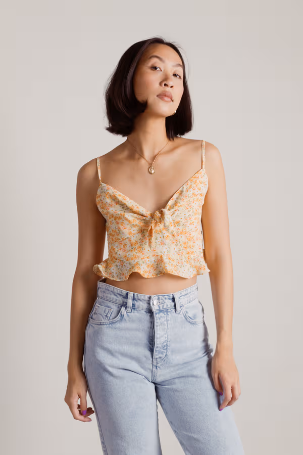 Get With It Crop Top - Yellow