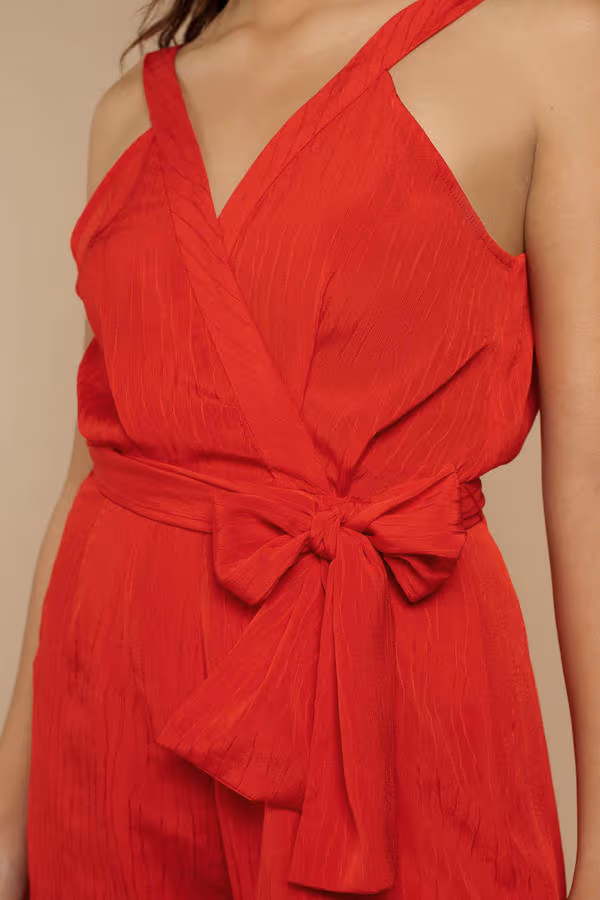 The Fifth Label Gilded Surplice Jumpsuit - Red