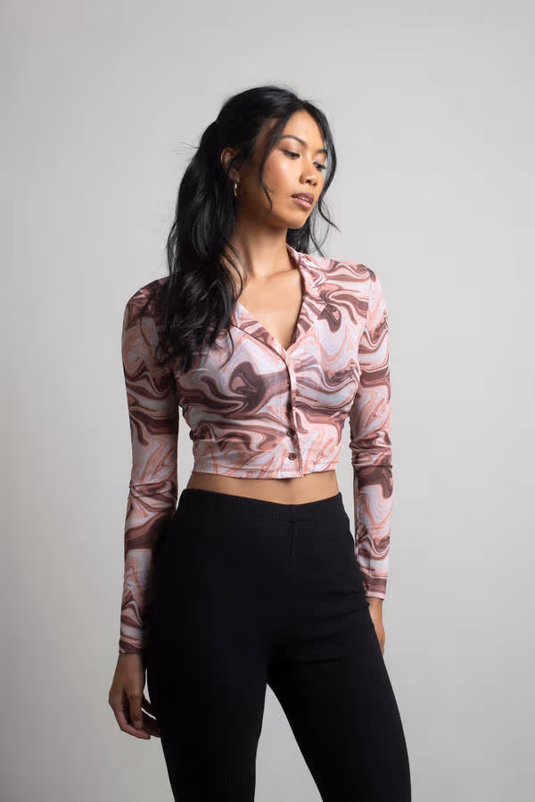 Not Enough Pressure Crop Top - Rust