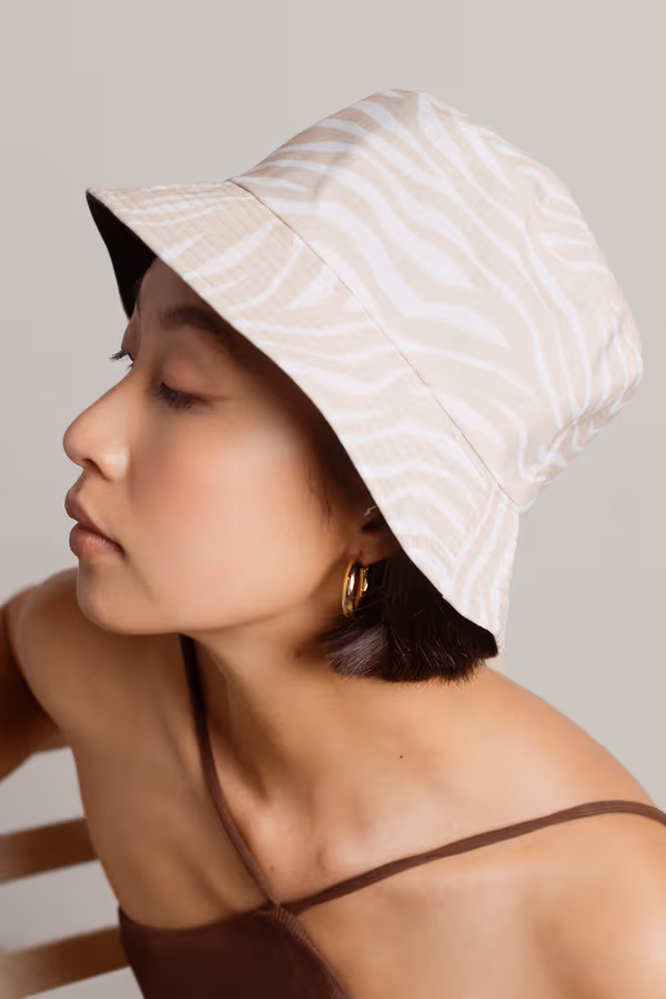 Blend In Zebra Bucket Hat - Beige