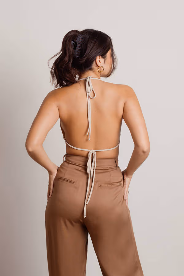 Evolved Crop Top - Oatmeal