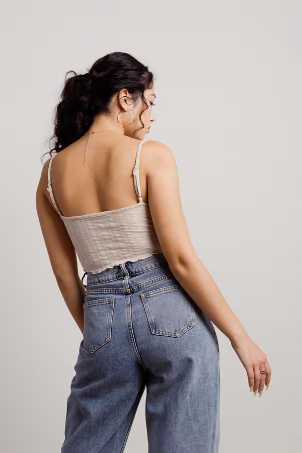 Quicksand Crop Top - Natural