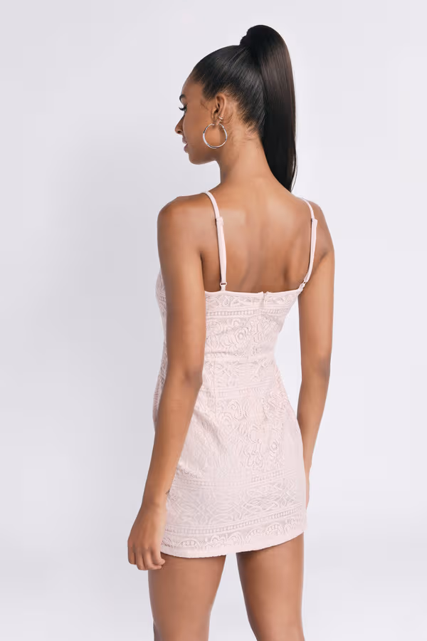 Out For The Day Plunging Bodycon Mini Dress - Wine