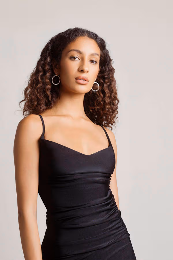 Late Nights Open Back High Slit Maxi Dress - Burgundy