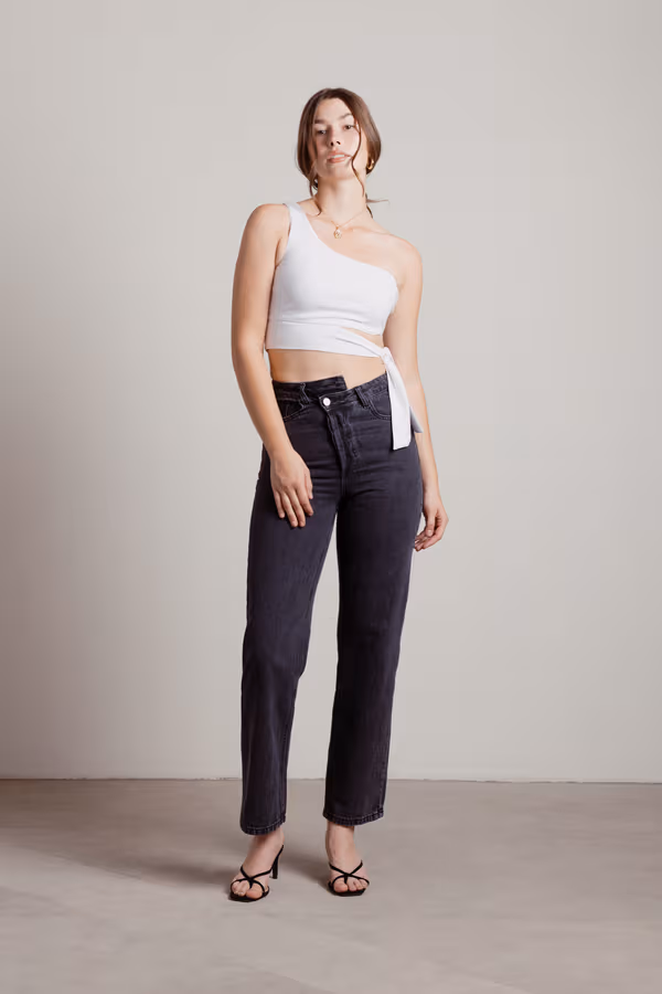 Ladies Night Crop Top - Black