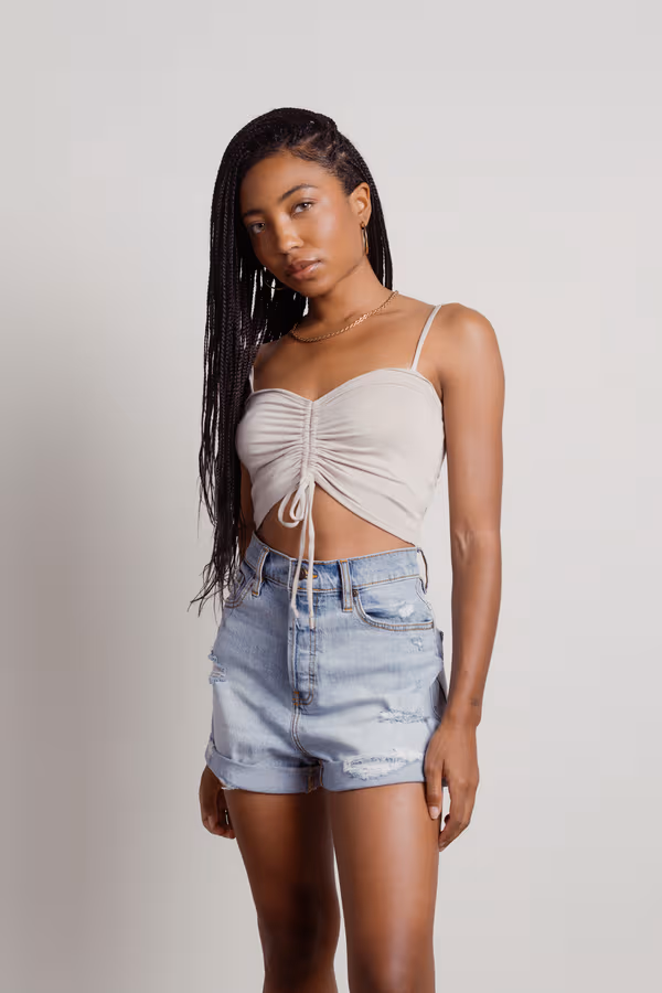 Mina Crop Top and Cardigan Set - Green