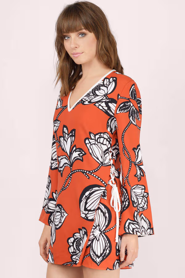 Finders Keepers Fly Away Floral Long Sleeve Mini Dress - Floral