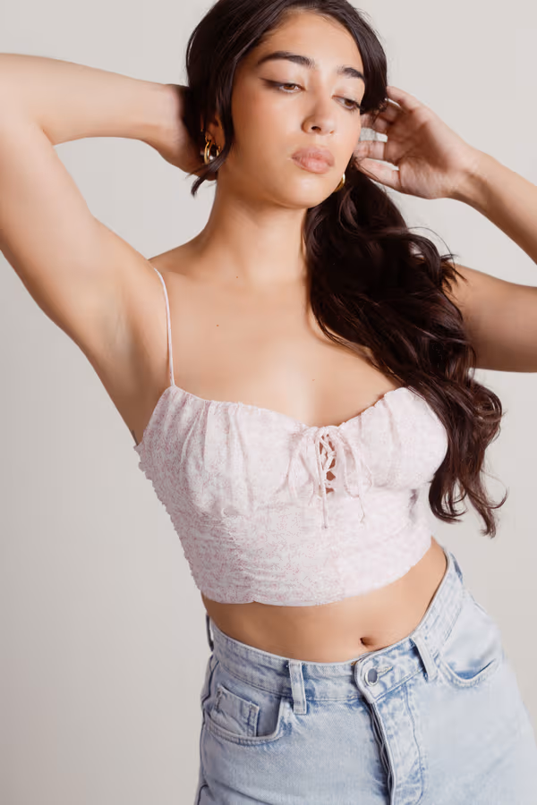 New Flame Crop Top - Pink