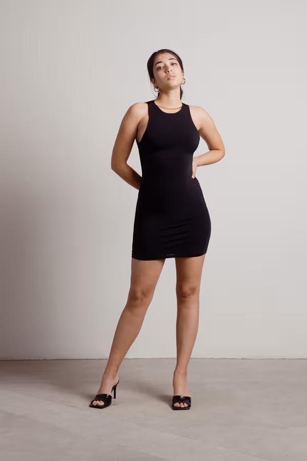 Brianna Open Back Bodycon Mini Dress - White