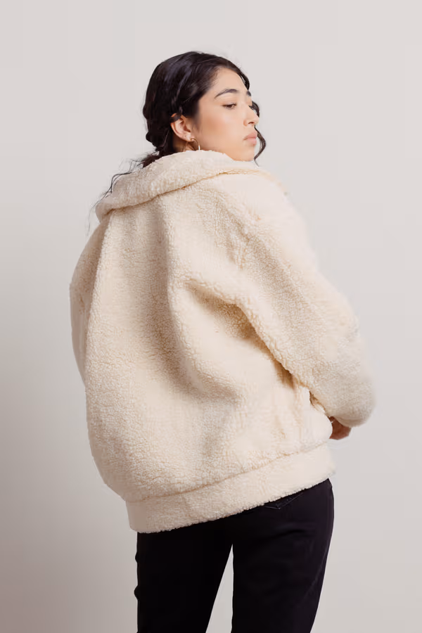 Rowan Sherpa Jacket - Ivory