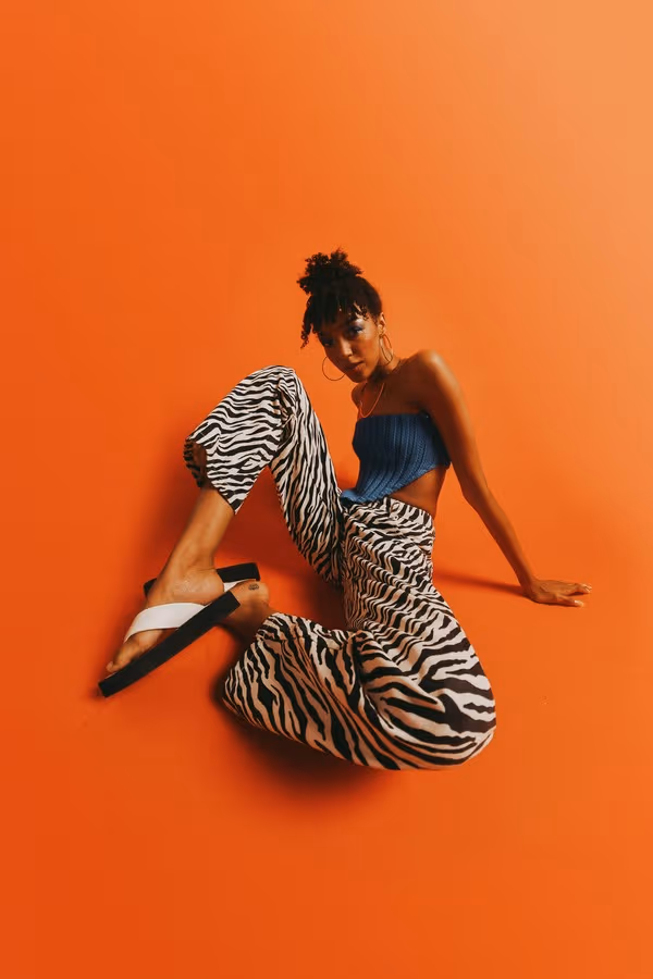 Gimme Attention Straight Leg Pants - Black & White