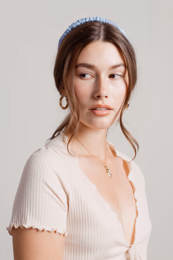 Lollipop Ruched Headband - Pink