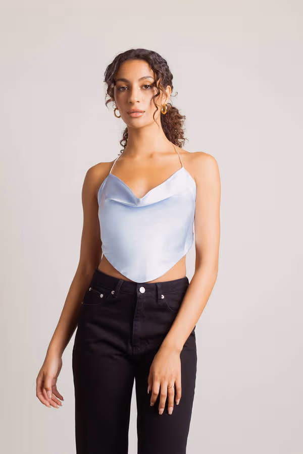 These Days Crop Top - Blue
