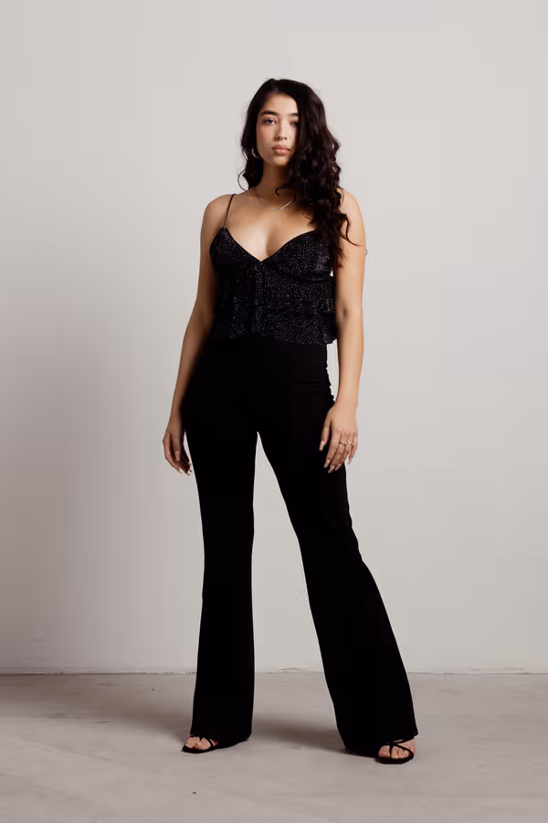 Amie Ruffle Top - Black