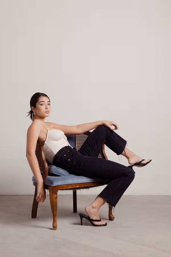 Keep Up Ruched Bust Bodysuit - Off White