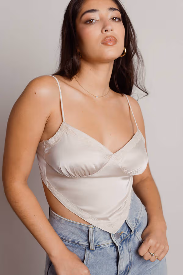 Behind Her Eyes Crop Top - Tiffany