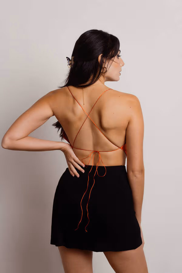 Addie Crop Top - Scarlet Red