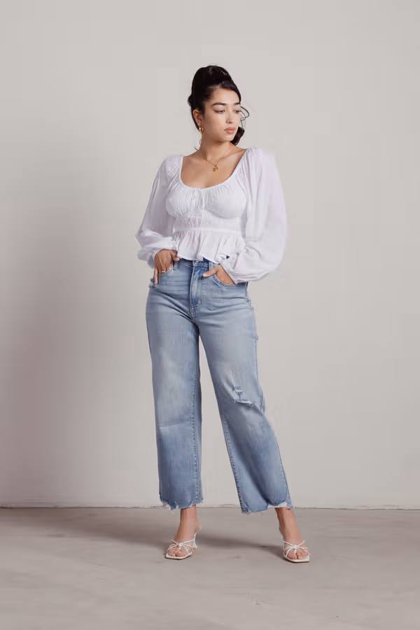 Start Again Crop Top - White