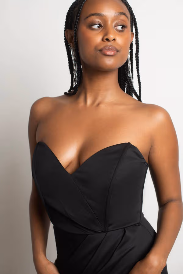 In A Dream Sweetheart High Slit Maxi Dress - Burgundy