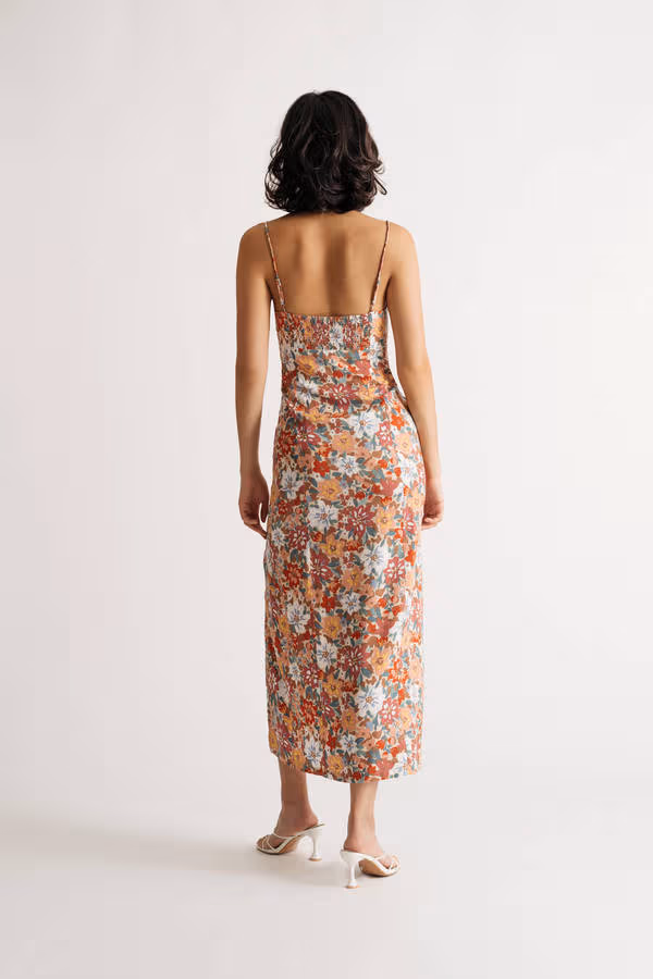 Just Like You To Floral Slit Maxi Dress - Multi
