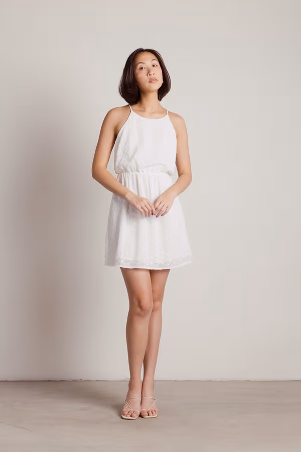 Minnie Racerback A-Line Mini Dress - White