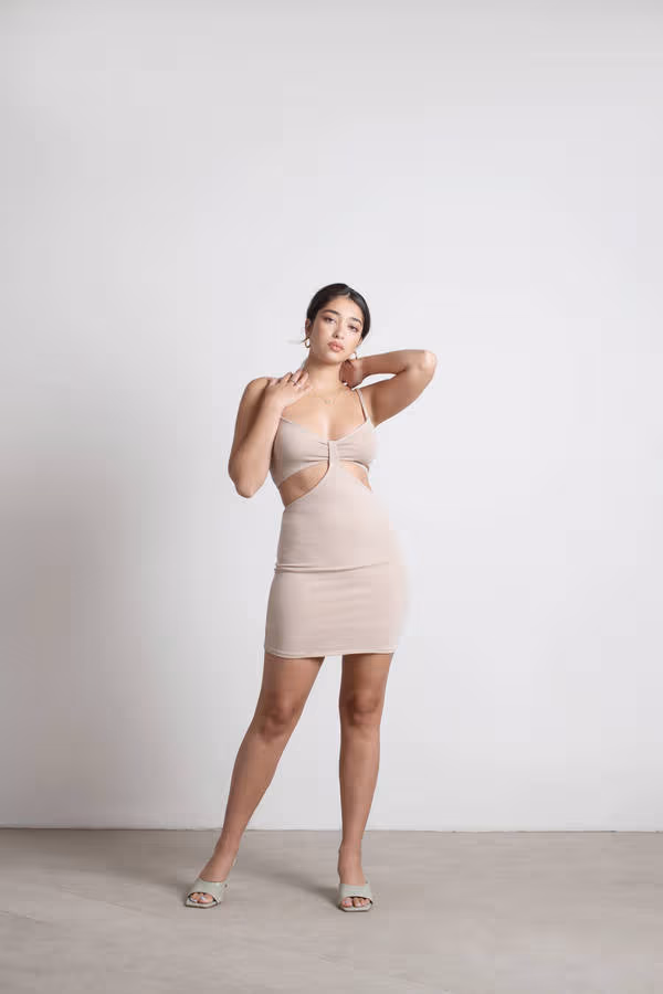 Jayde Cutout Bodycon Mini Dress - Black