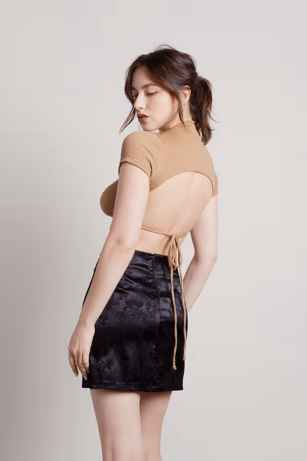 Basilisk Crop Top - Tan