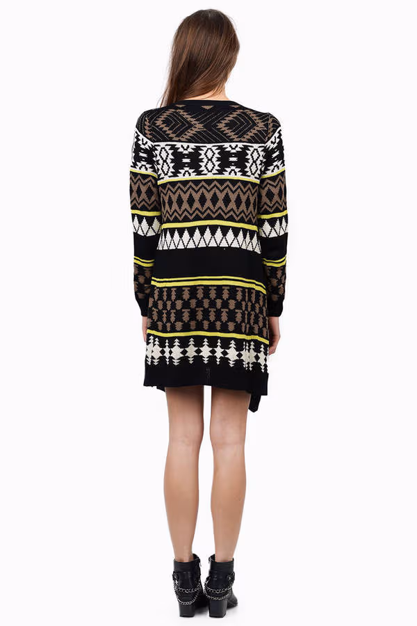 Central Lane Longline Cardigan - Black