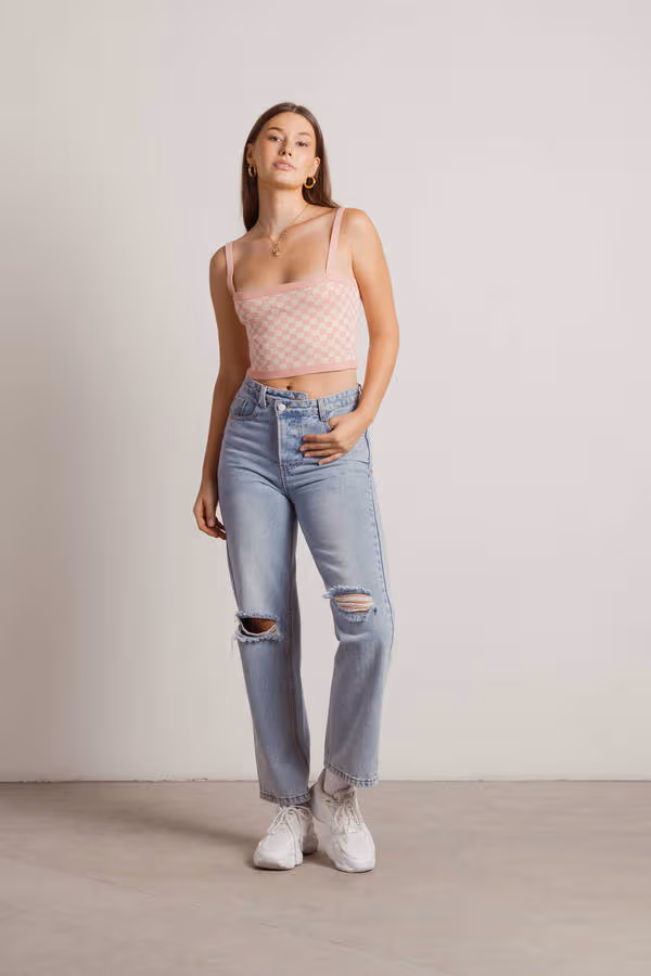 Candy Clouds Crop Top - Pink