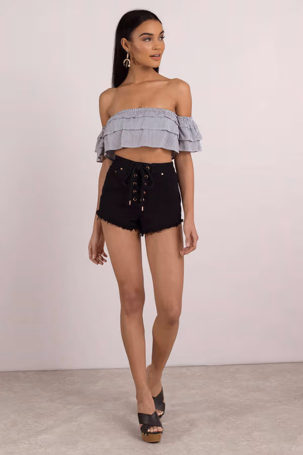 Blue Life Lola Crop Top - Ivory