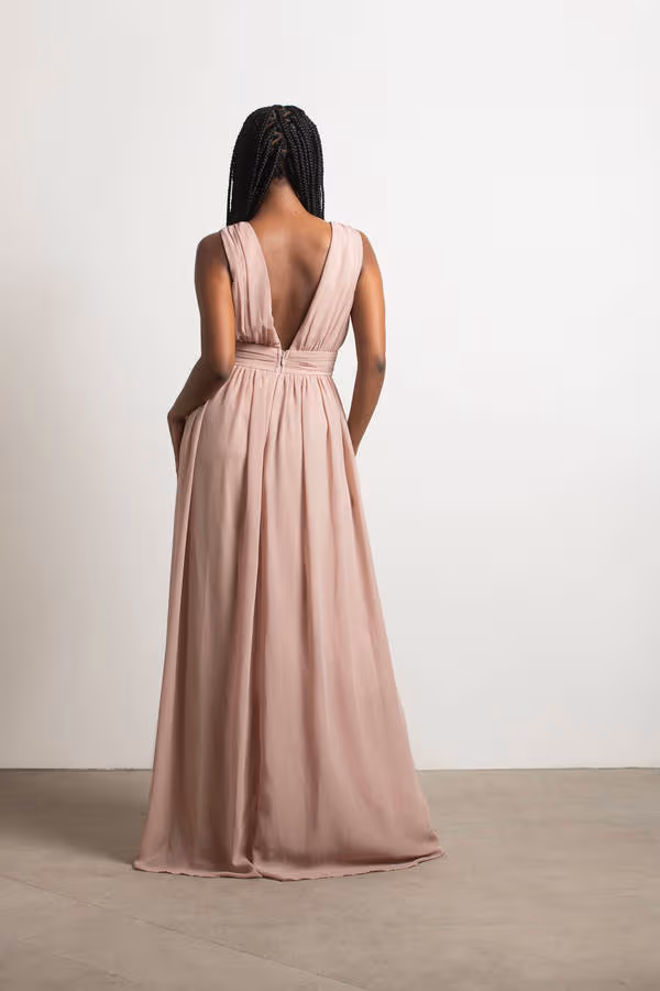 Everlasting Moment Plunging High Slit Maxi Dress - Emerald