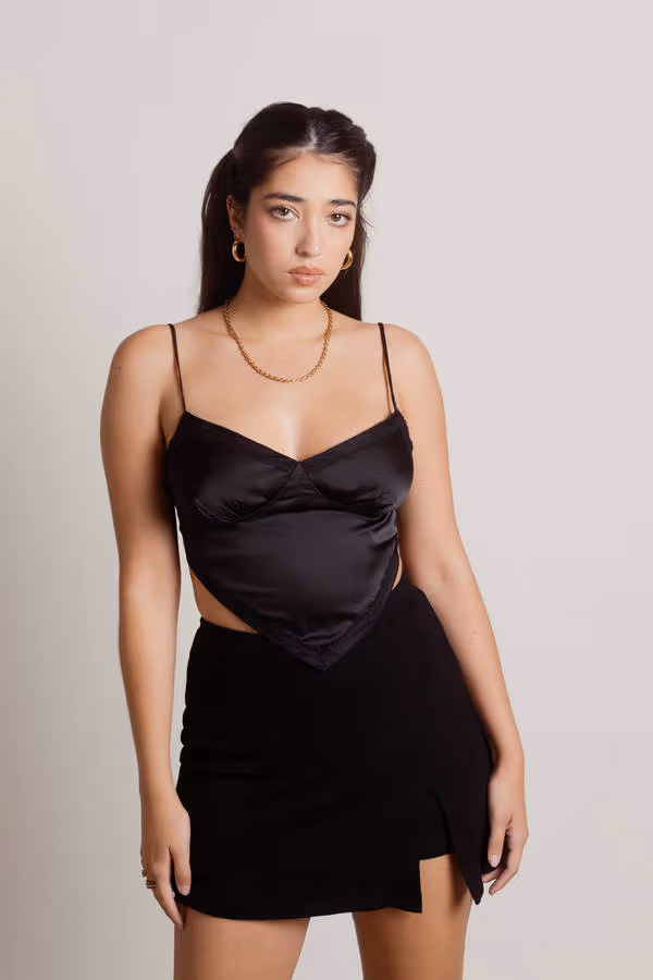 Behind Her Eyes Crop Top - Tiffany