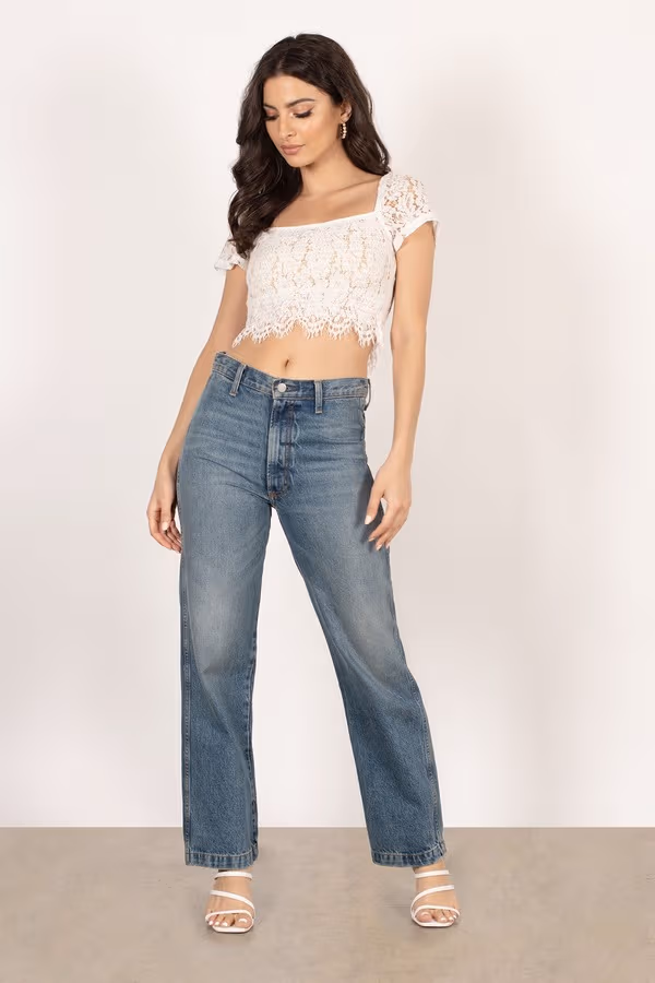 Chase Me Crop Top - White
