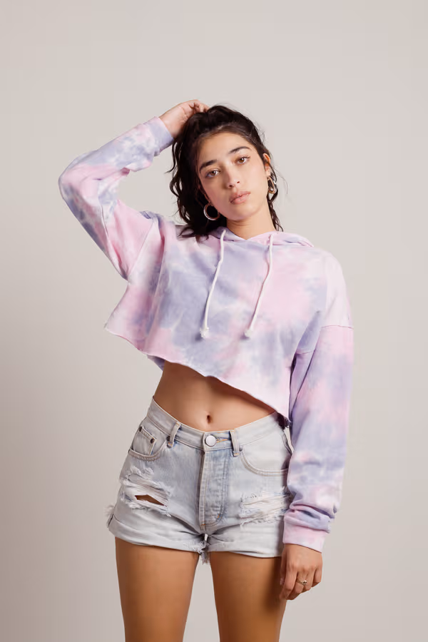 Sundae Sunday Tie Dye Hoodie - Lavender