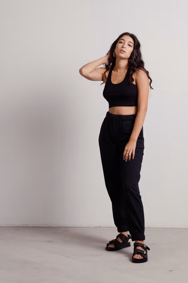 Stay Right Here Sweatpants - Black