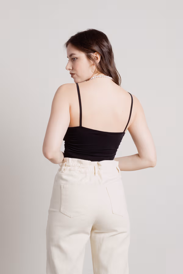 All The Money Crop Top - Black